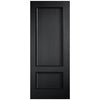 Top Mounted Black Sliding Track & Double Door - Murcia Black Panel Internal Door - Prefinished