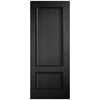 Top Mounted Black Sliding Track & Door - Murcia Black Panel Internal Door - Prefinished