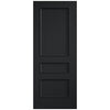 Top Mounted Black Sliding Track & Door - Toledo Black Panel Internal Door - Prefinished