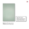 Contemporary Chartwell Green Lightly Grained Internal PVC Door - Forfar Abstract Clear Glass