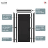 EasiKit Internal Door and Frame Kit - Chelsea 4 Panel Black Painted Internal Door - Prefinished