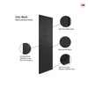 JB Kind Industrial Civic Black Internal Door Pair - Prefinished