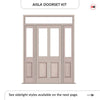 Exterior Colonial 2L 2P Front Door with Two Sidelights & Transom - Customisable: Size, Colour, Glass and Sidelight Options