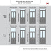 Exterior Colonial 2L 2P Front Door with Transom - Customisable: Size, Colour, Glass Options