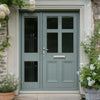 Exterior Colonial Front Door with Single Sidelight - Customisable: Size, Colour, Glass and Sidelight Options