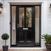 Exterior Colonial 2L 2P Front Door with Two Sidelights - Customisable: Size, Colour, Glass and Sidelight Options