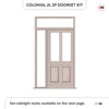 Exterior Colonial 2L 2P Front Door with Single Sidelight and Transom - Customisable: Size, Colour, Glass and Sidelight Options