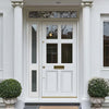 Exterior Colonial 4L 2P Front Door with Single Sidelight and Transom - Customisable: Size, Colour, Glass and Sidelight Options