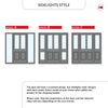 Exterior Colonial 2L 2P Front Door with Two Sidelights - Customisable: Size, Colour, Glass and Sidelight Options