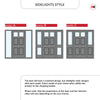 Exterior Colonial 2L 4P Front Door with Two Sidelights - Customisable: Size, Colour, Glass and Sidelight Options