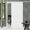 Single Sliding Door & Premium Wall Track - Eco-Urban® Colorado 6 Panel Door DD6436 - 6 Colour Options