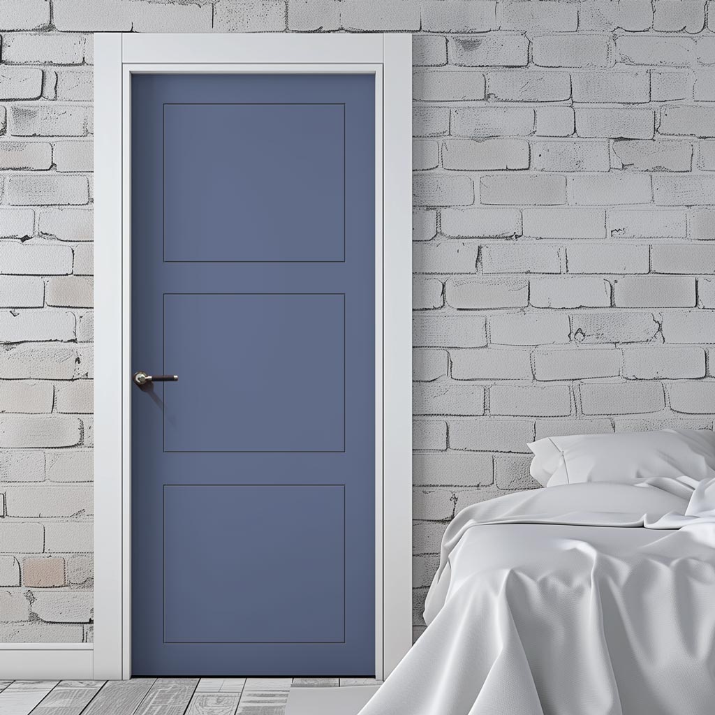 V-Line® Grooved Flush Door V083 - Premium Primed - Six Colour Options