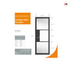 JB Kind Industrial Cosmo Graphite Grey Internal Door Pair - Clear Glass - Laminated - Prefinished