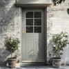 Stable 6L Oak Back Door - Clear Double Glazing