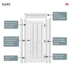 EasiKit Internal Door and Frame Kit - Coventry Panel Internal Door - White Primed