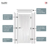 EasiKit Internal Door and Frame Kit - Coventry Internal Door - Clear Glass - White Primed