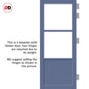 Berkley 2 Pane 1 Panel Solid Wood Internal Door Pair UK Made DD6309 - Tinted Glass - Eco-Urban® Heather Blue Premium Primed