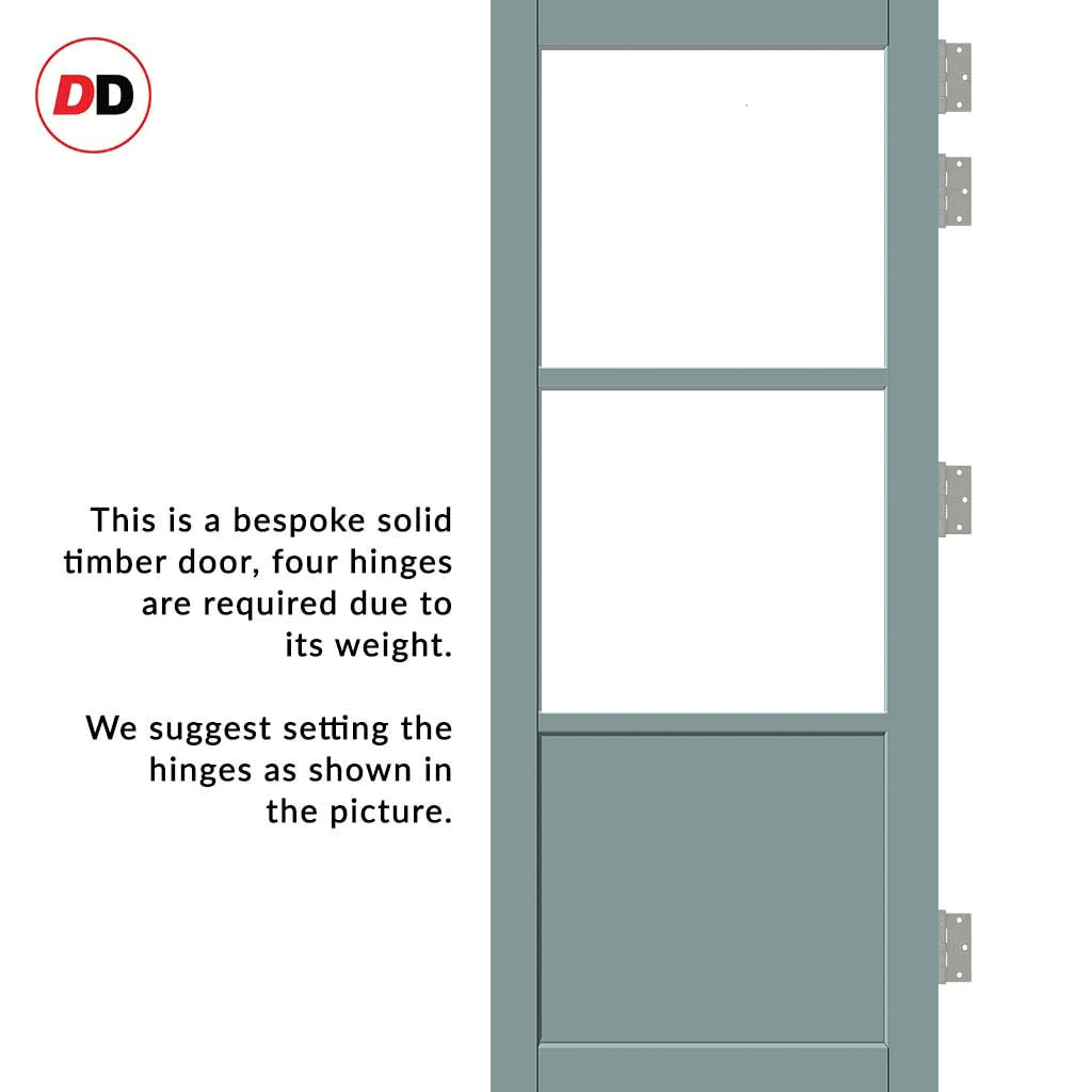 Berkley 2 Pane 1 Panel Solid Wood Internal Door UK Made DD6309SG - Fro