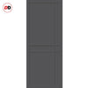 Double Sliding Door & Premium Wall Track - Eco-Urban® Glasgow 6 Panel Doors DD6314 - 6 Colour Options