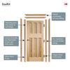 EasiKit Internal Door and Frame Kit - DX 60's Nostalgia Oak Panel Internal Door