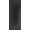 SpaceEasi Top Mounted Black Folding Track & Double Door - Dalston Black Door - Prefinished - Urban Collection