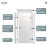 EasiKit Internal Door and Frame Kit - Denver White Primed Shaker Internal Door