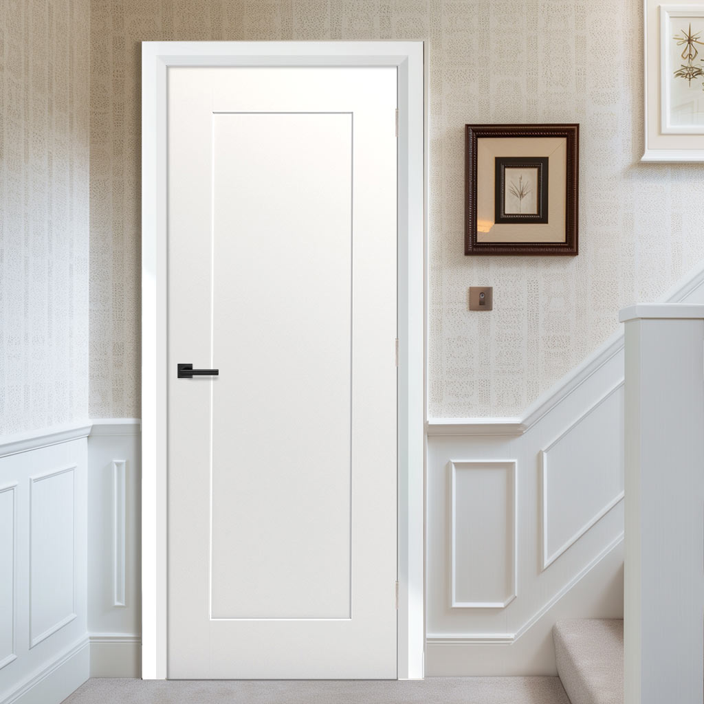 EasiKit Internal Door and Frame Kit - Denver White Primed Shaker Internal Door