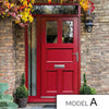 Exterior Victorian Arran 2L 3P Front Door with Single Sidelight and Transom - Customisable: Size, Colour, Glass and Sidelight Options