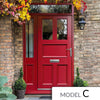 Exterior Victorian Arran 2L 3P Front Door with Single Sidelight and Transom - Customisable: Size, Colour, Glass and Sidelight Options