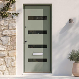 Image: Balham Hardwood Front Door - Frosted Toughened Double Glazing