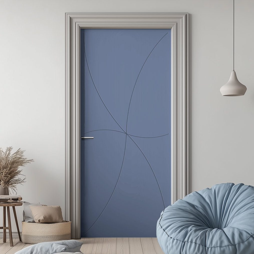 V-Line® Grooved Flush Door V032 - Premium Primed - Six Colour Options