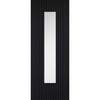 Sydney Black Door - Clear Glass - Laminated - Prefinished