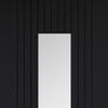 Sydney Black Door - Clear Glass - Laminated - Prefinished