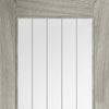 Cottage Light Grey Door - Clear Glass - Laminated - Prefinished