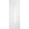 Ladder White Door - Clear Glass - Laminated - Prefinished