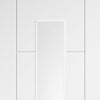 Ladder White Door - Clear Glass - Laminated - Prefinished