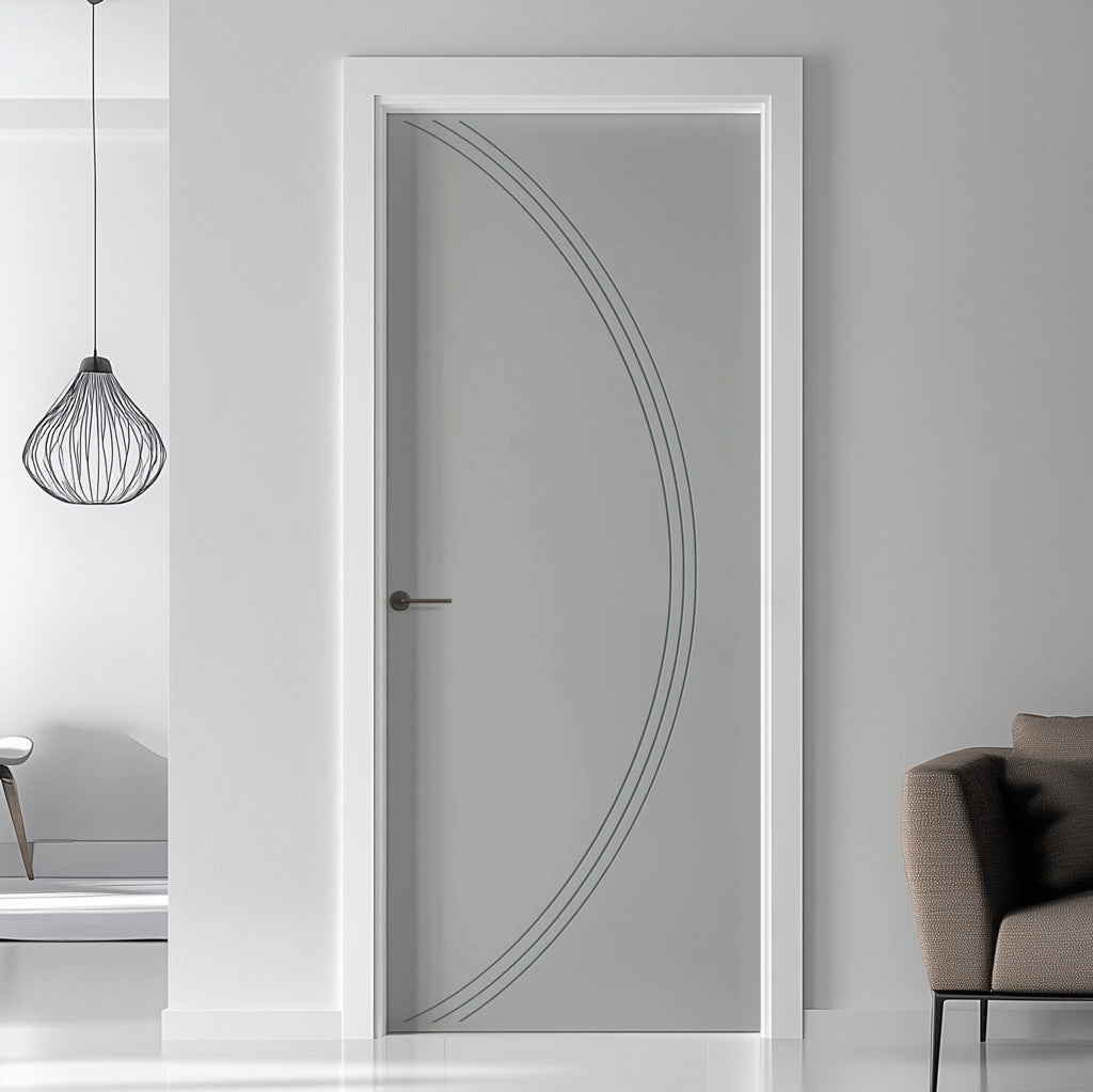 V-Line® Grooved Flush Door V008 - Premium Primed - Six Colour Options