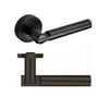 Turin Double Door Lever Handle Pack - 8 Square Hinges - Matt Black - Combo Handle and Accessory Pack