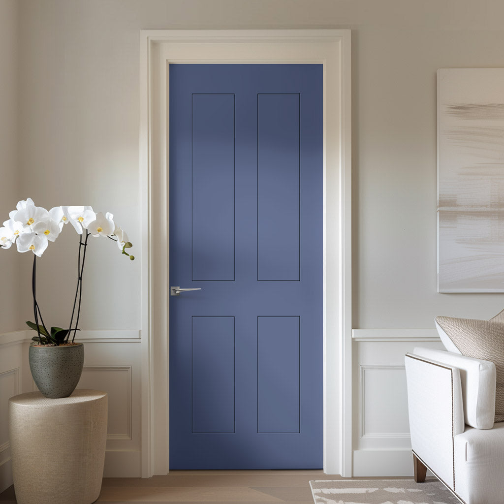 V-Line® Grooved Flush Door V078 - Premium Primed - Six Colour Options