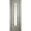 Ladder Light Grey Door - Clear Glass - Laminated - Prefinished