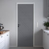 V-Line® Grooved Flush Door V002 - Premium Primed - Six Colour Options