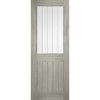 Cottage Light Grey Door - Clear Glass - Laminated - Prefinished