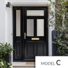 Exterior Victorian Nightingale Front Door with Single Sidelight - Customisable: Size, Colour, Glass and Sidelight Options