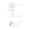 Serozzetta Trenta Lever Bathroom Handle Pack - 3 Square Hinges - Satin Finish