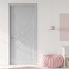 V-Line® Grooved Flush Door V038 - Premium Primed - Six Colour Options