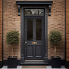 Exterior Victorian Nightingale Front Door with Transom - Customisable: Size, Colour, Glass and Sidelight Options