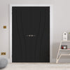 V-Line® Grooved Flush Door Pair V076 - Premium Primed - Six Colour Options