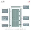 EasiKit Internal Door and Frame Kit - Bronx 4 Panel Solid Wood Internal Door - Premium Primed - Colour Options