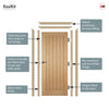 EasiKit Internal Door and Frame Kit - Belize Oak Internal Door