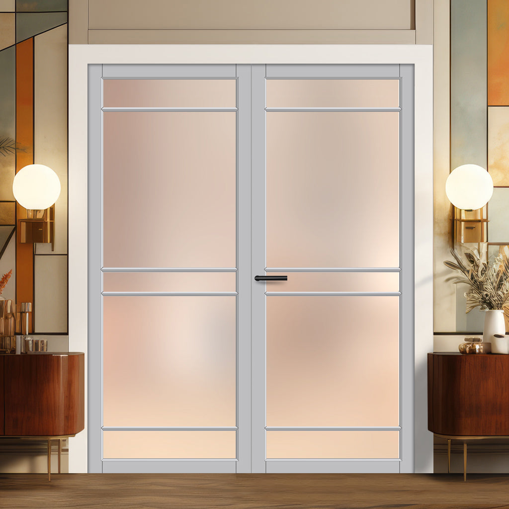 Urban Lite® - Ebida Door Pair DD0113F Frosted Glass - Mist Grey Premiu